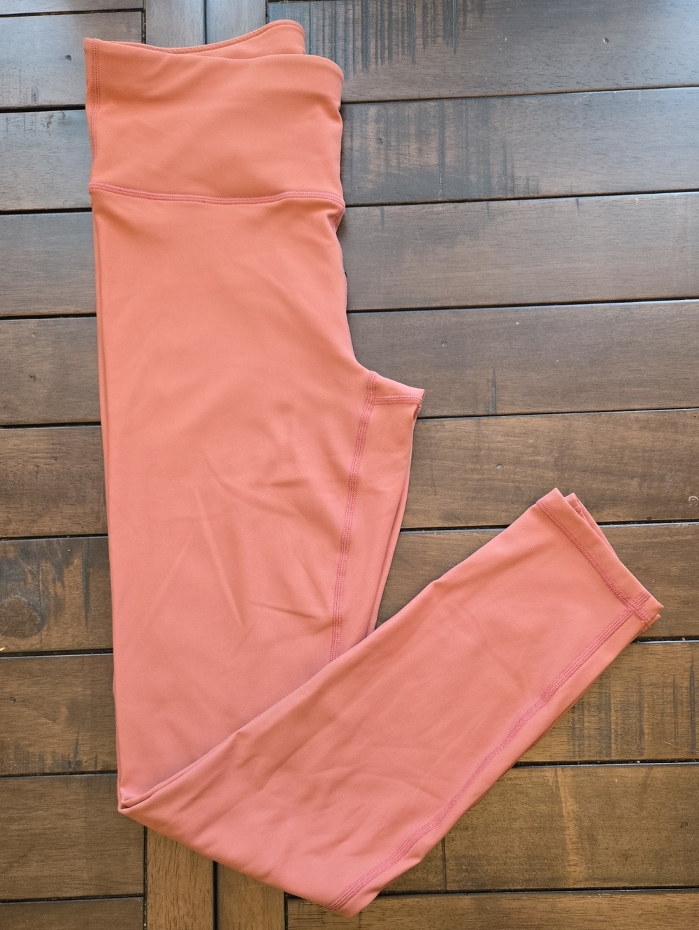 High-Waist Leggings in Coral Pink